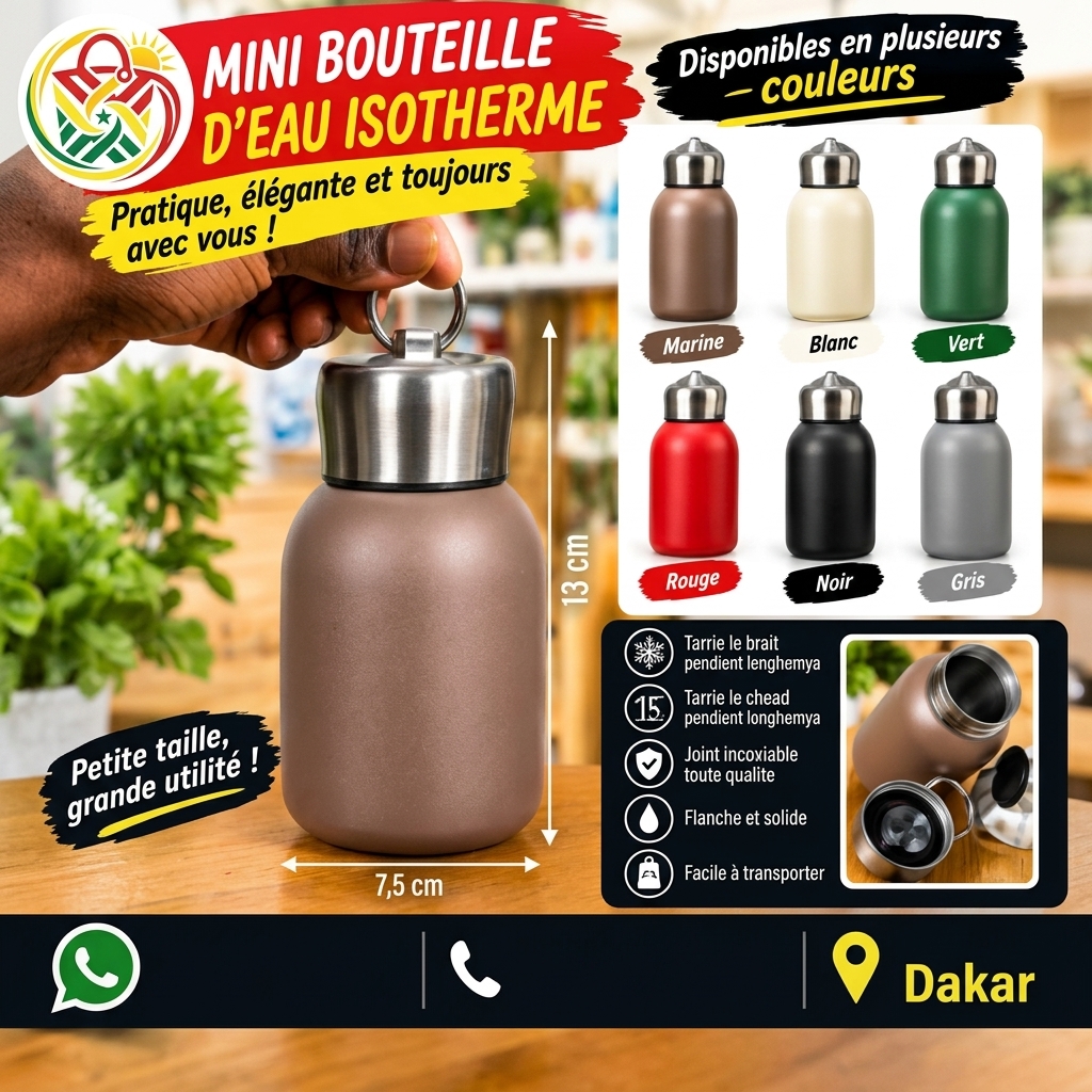 Mini Bouteille Isotherme – Compacte, Élégante et Pratique au Quotidien