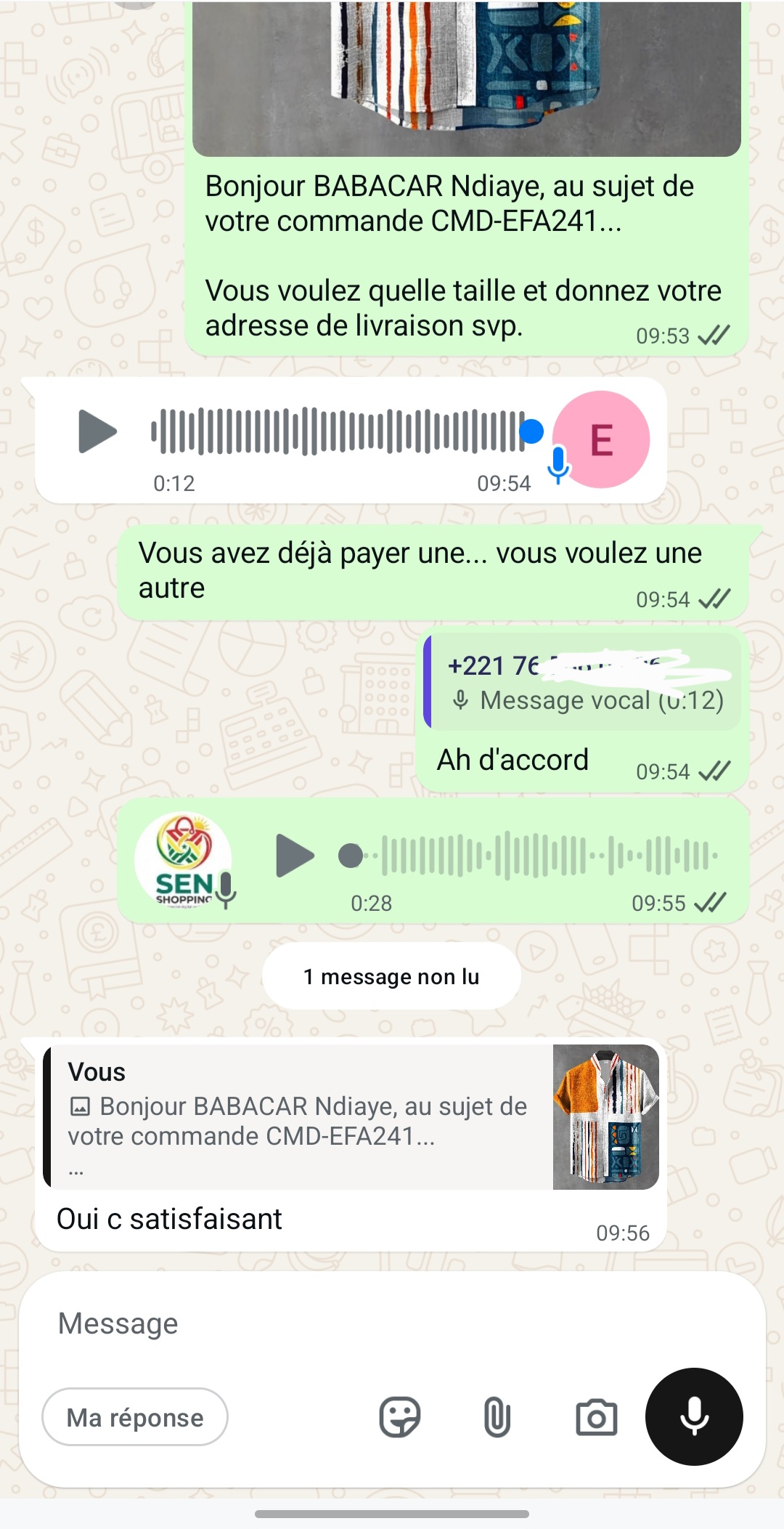 Capture d'écran du témoignage