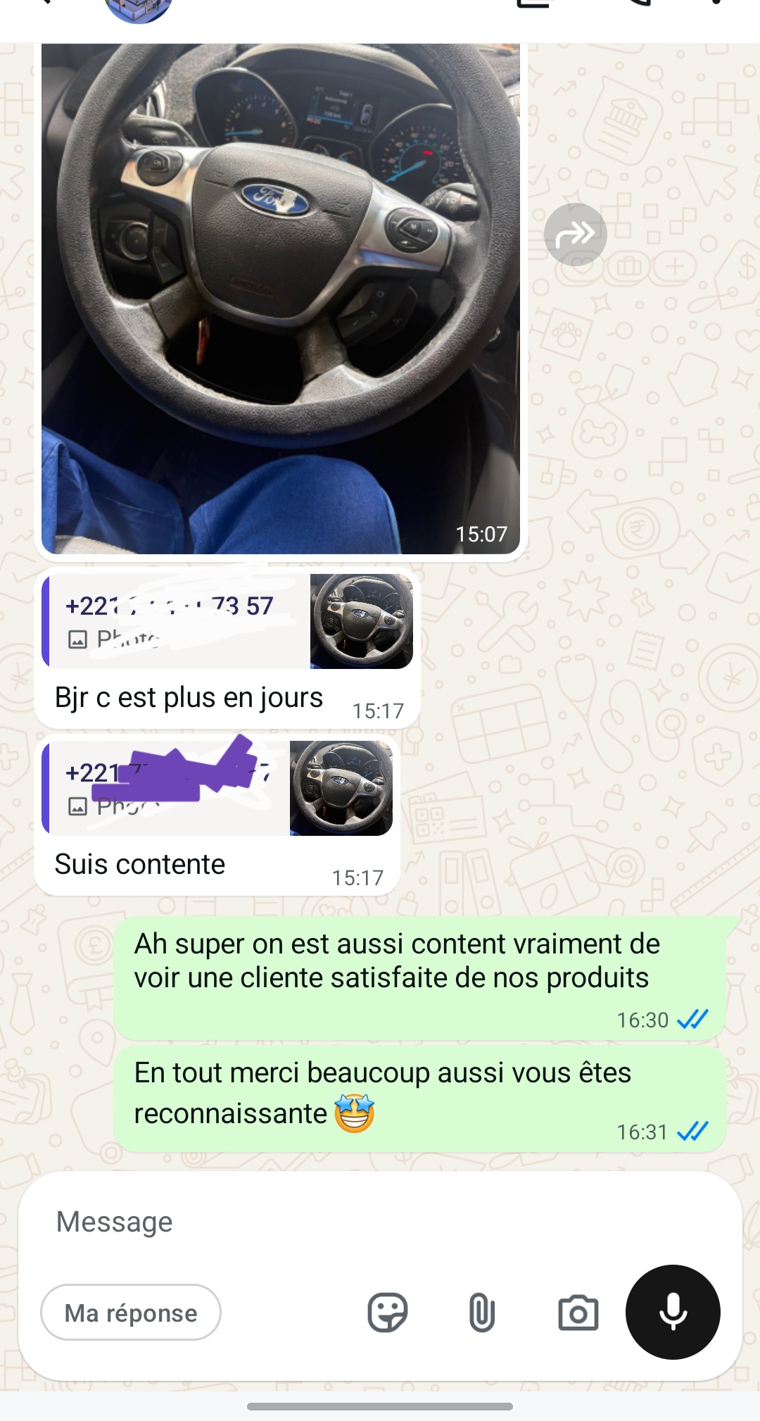 Capture d'écran du témoignage